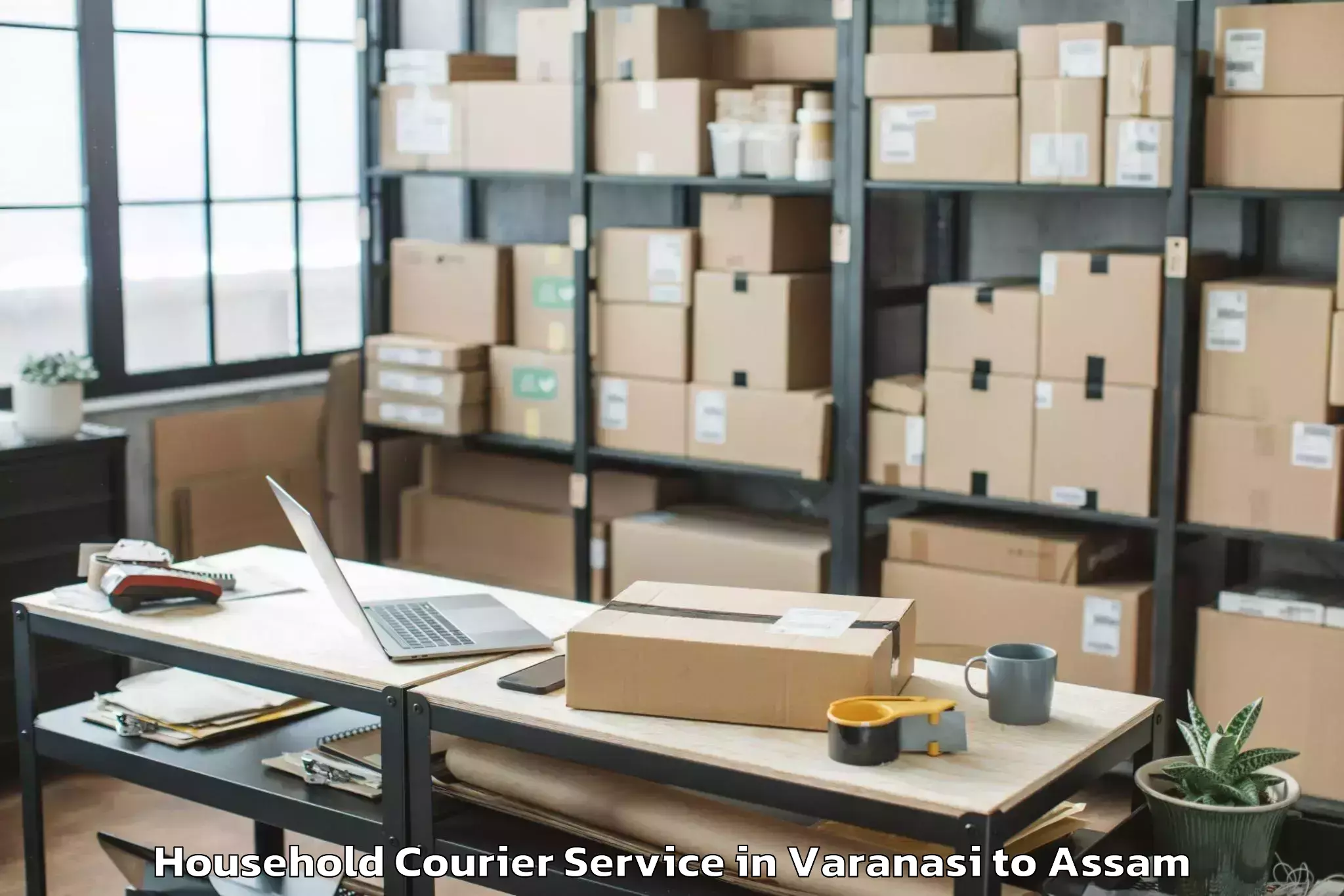 Top Varanasi to Darangamela Household Courier Available